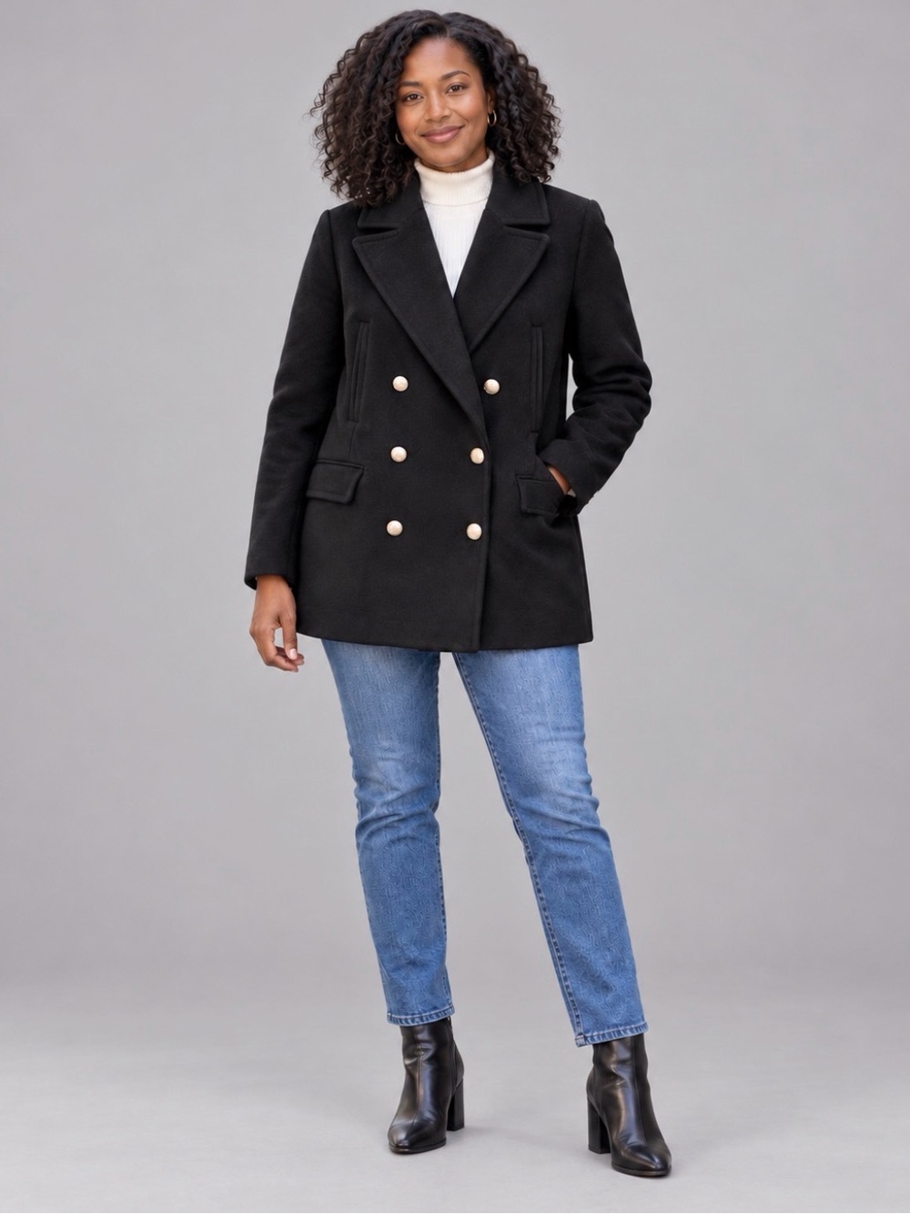Wool-Free Warm Peacoat